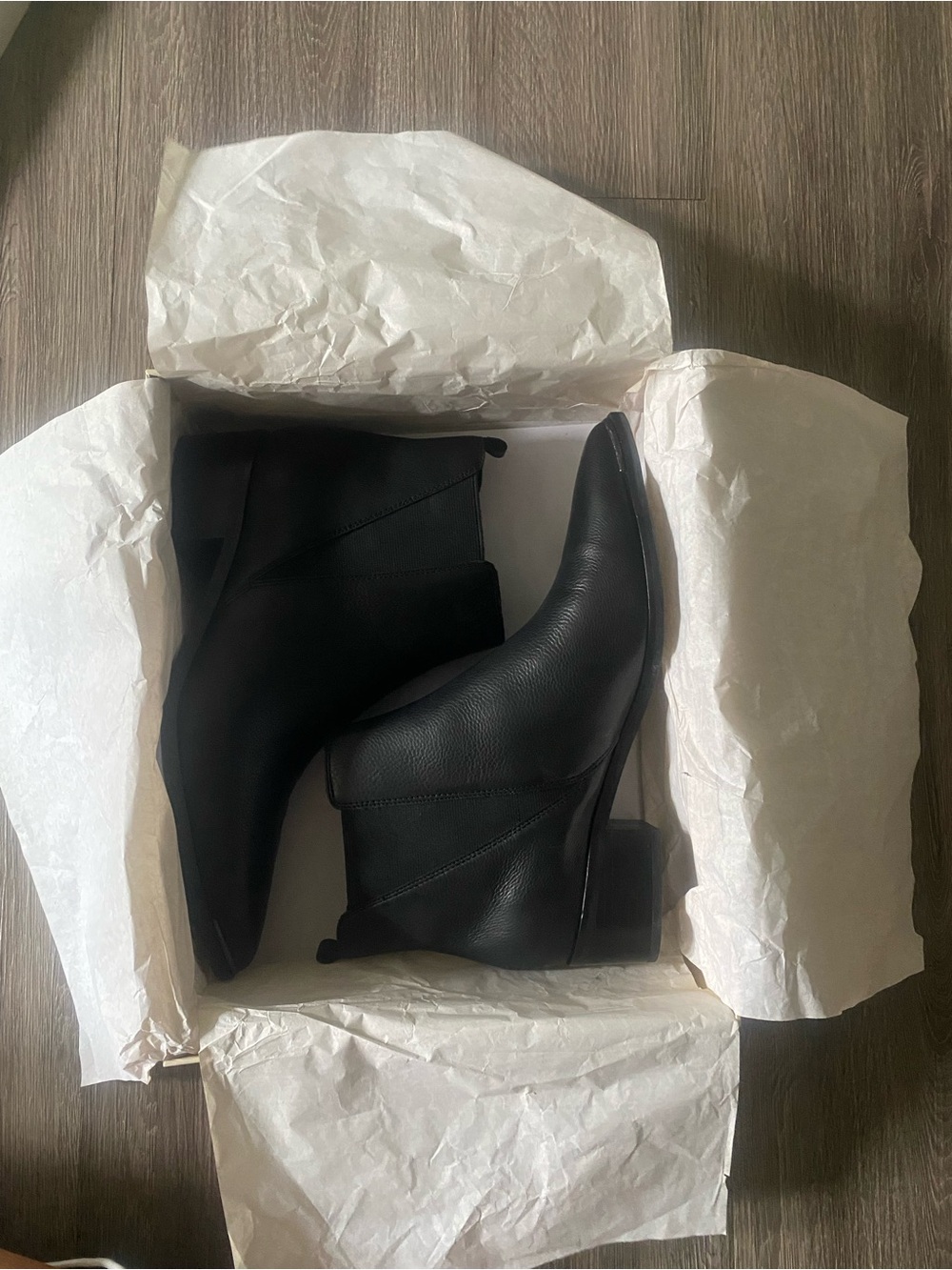 Marc Fisher Black Leather Ankle Boots - Picture 2 of 7